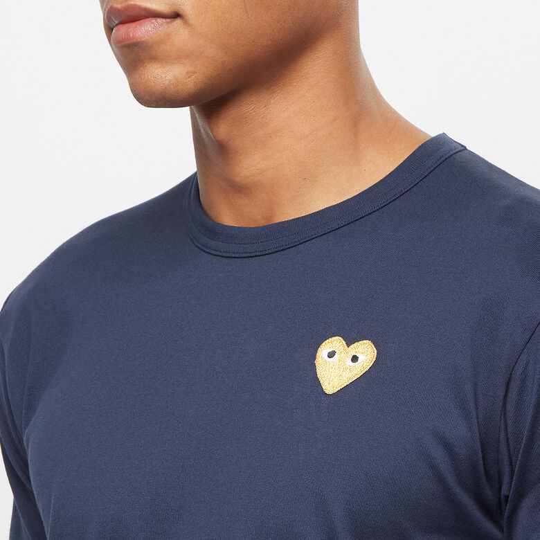 Fortæl mig Raffinere tweet Order Comme des Garcons Play Play Gold Heart T-Shirt navy T-Shirts from  solebox | MBCY
