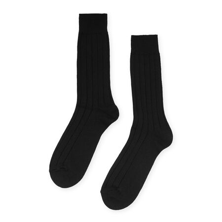 Order Beams Plus Solid Rib Socks black Socks from solebox | MBCY