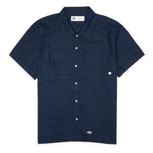 Linen Ss Work Shirt Navy Blazer