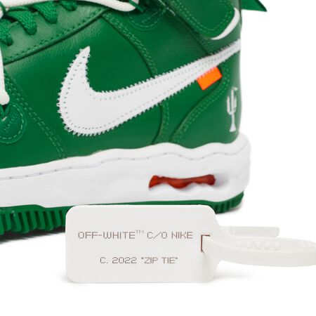 Off White X Air Force 1 Mid SP Leather 'Pine Green' - Nike - DR0500 300 -  pine green/white/white