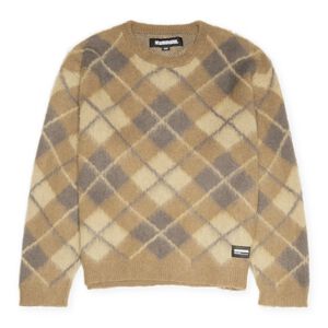 Argyle Pattern Mohair Sweater 