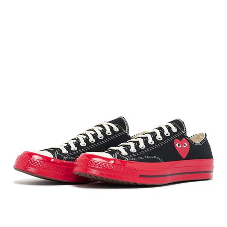Comme des Garcons Play Red Sole Chuck Taylor Top | | Black at | MBCY