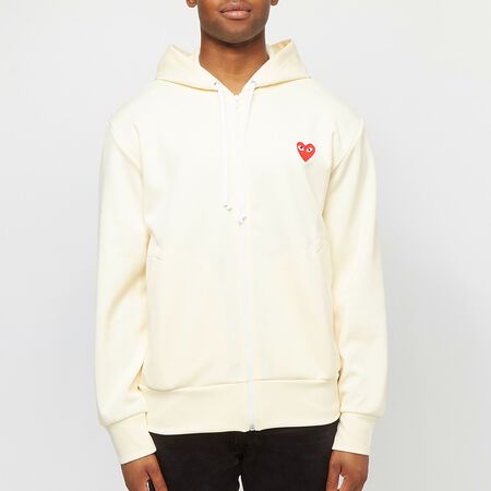 Order Comme des Garcons Play Play Red Zip Sweatshirt ivory Hoodies from solebox | MBCY