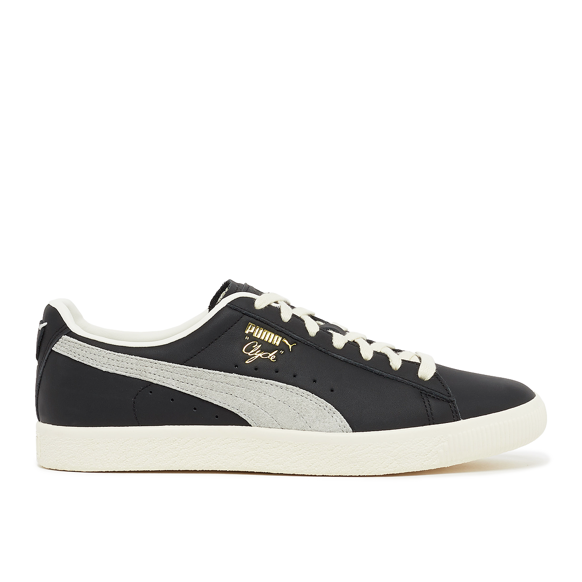 Puma Men's Clyde Base Sneakers in Black/Gold - 390091-02
